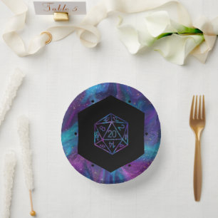 RPG Dice   Nebula Fantasy Retro Tabletop PnP Gamer Paper Plate