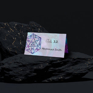 RPG Dice   Nebula Fantasy Retro Tabletop PnP Gamer Place Card