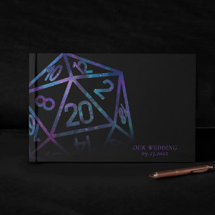 RPG Dice   Nebula Fantasy Tabletop Gamer Custom Guest Book