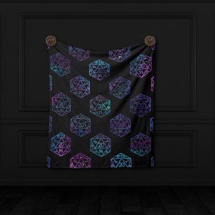 RPG Dice   Nebula Old School Tabletop Role Player Fleece Blanket