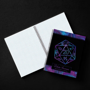 RPG Dice   Nebula Tabletop PnP Gamer Graph Paper Notebook