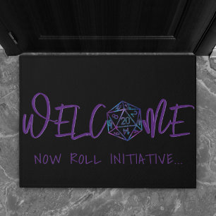 RPG Dice   Nebula Tabletop PnP Role Player Welcome Doormat