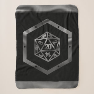 RPG Dice Purple Old School Tabletop Role Player Sherpa Blanket