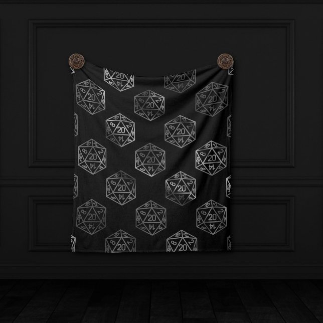 RPG Dice | Retro Old School Tabletop Role Player Fleece Blanket (Creator Uploaded)
