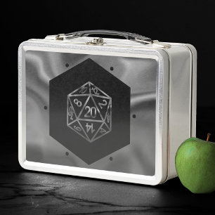 RPG Dice   Retro Old School Tabletop Role Player Metal Lunch Box