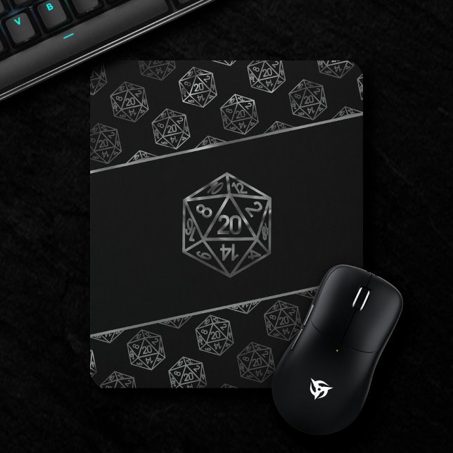 RPG Dice | Retro Old School Tabletop Roleplayer Mouse Pad (Creator Uploaded)