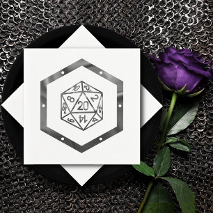 RPG Dice   Retro Old School Tabletop Roleplayer Napkin