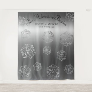 RPG Dice   Retro Tabletop Role Player Photo Booth Tapestry