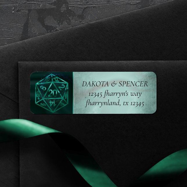 RPG Dice | Teal Green Tabletop Role Player Address (Creator Uploaded)