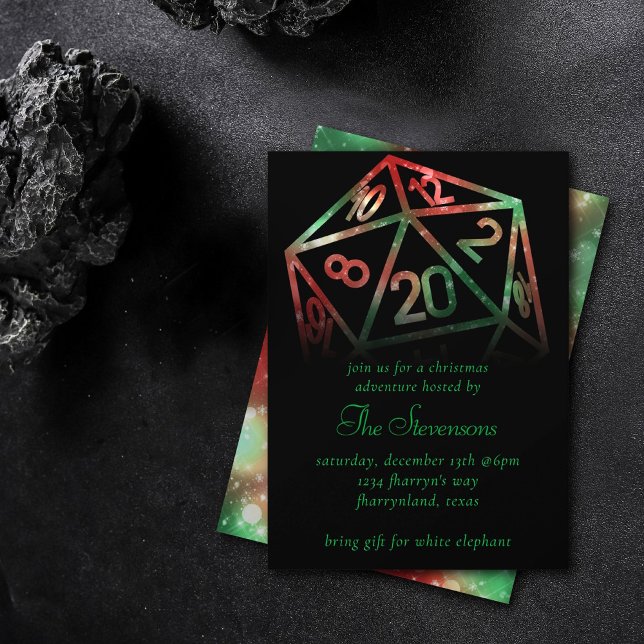RPG Dice | XMAS Fantasy Tabletop Gamer Holiday Invitation (Creator Uploaded)