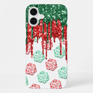 RPG Drip Red and Green Fantasy Tabletop Gamer iPhone 16 Plus Case