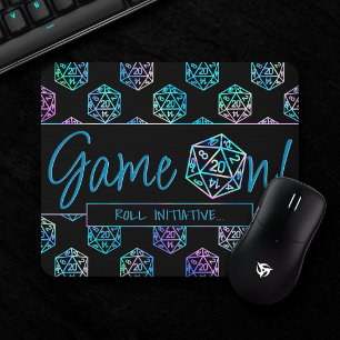RPG Game On Holo Retro PnP Tabletop Gamer Dice Mouse Pad