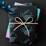 RPG Game On | Holo Retro Tabletop Role Player Dice Wrapping Paper Sheet<br><div class="desc">GAME ON! so choose your weapon and roll initiative... Novelty RPG geek chic gamer wrapping papers are also ideal for ephemera diy furniture decoupage, or home decor do-it-yourself projects. Perfect for any old school tabletop pen/pencil and paper (PnP) fantasy role player featuring a 20-sided dnd polyhedral dice with a natural...</div>