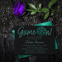 RPG Game On | Teal Green Tabletop Roleplayer Dice