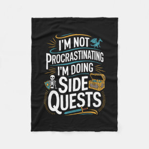 Rpg Gamer Apparel For Quest Lovers Uni-adult Black Fleece Blanket