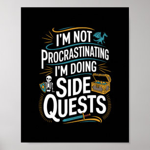 Rpg Gamer Apparel For Quest Lovers Uni-adult Black Poster