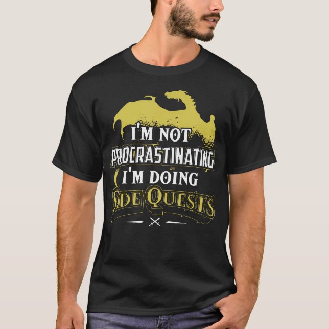Rpg Gamer 	 I'M Doing Side Quests - Casual Crew Ne T-Shirt (Front)