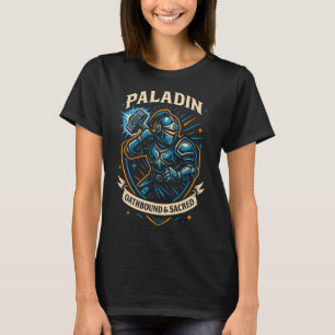 Rpg Gamer Paladin D20 Dice Nerdy Geek Men Women Ki T-Shirt