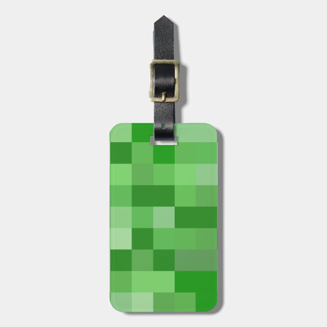 RPG Gamer Pixel Pattern Luggage Tag (Front Vertical)