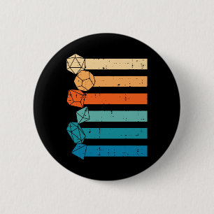 Rpg Gamer Retro Role Playing Game Men Boys  6 Cm Round Badge