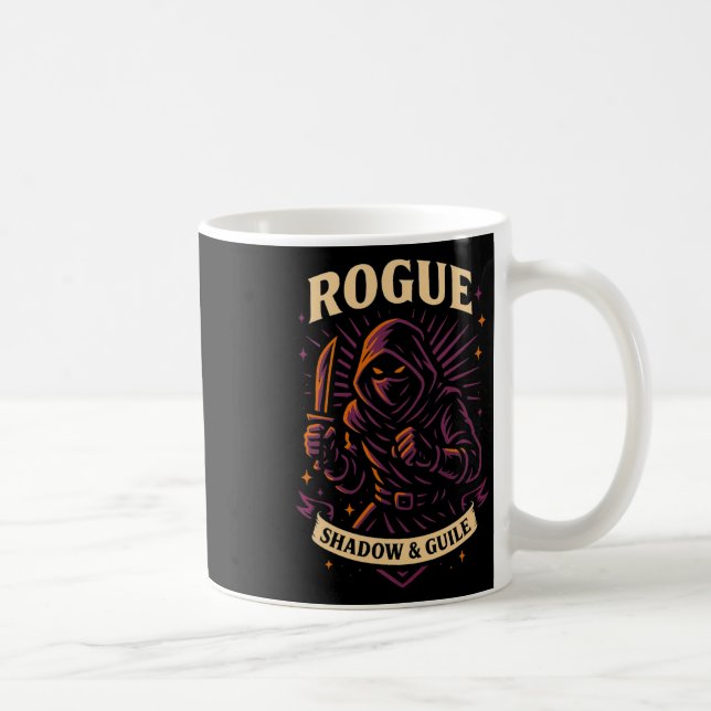 Rpg Gamer Rogue D20 Dice Nerdy Geek Men Women Kids Coffee Mug (Right)