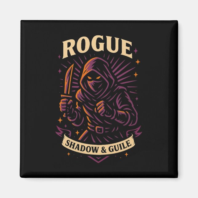 Rpg Gamer Rogue D20 Dice Nerdy Geek Men Women Kids Magnet (Front)