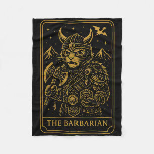 Rpg Gamer Rrian D20 Dice Nerdy Geek Cat Men Women Fleece Blanket