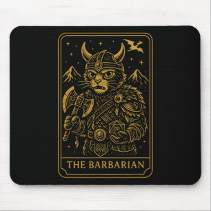 Rpg Gamer Rrian D20 Dice Nerdy Geek Cat Men Women Mouse Pad