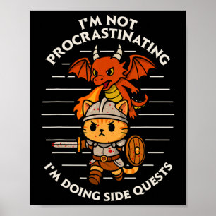 Rpg Gamer Shirt I'm Doing Side Quests Men Women D2 Poster