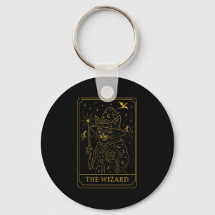 Rpg Gamer Wizard D20 Dice Nerdy Geek Cat Men Women Key Ring