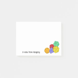 RPG Gaming Dice, Board, Fantasy Games Personalised Post-it Notes