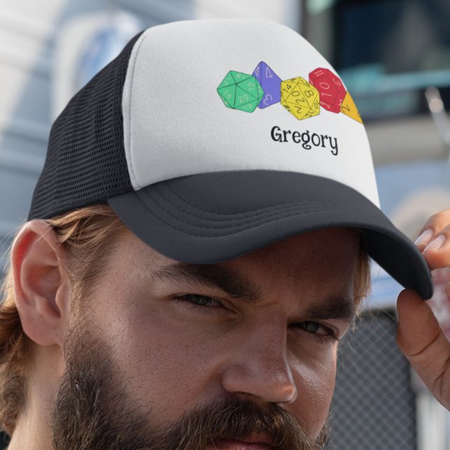 RPG Gaming Dice, Board, Fantasy Games Personalised Trucker Hat (Creator Uploaded)