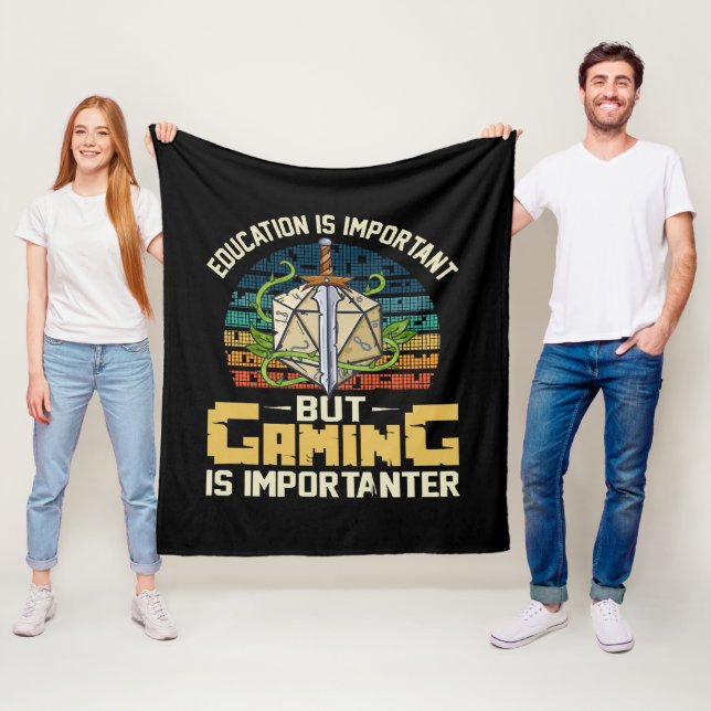 rpg gaming is importanter fleece blanket (In Situ)