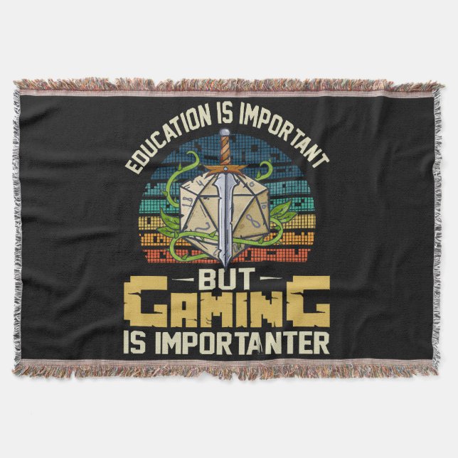 rpg gaming is importanter throw blanket (Front)