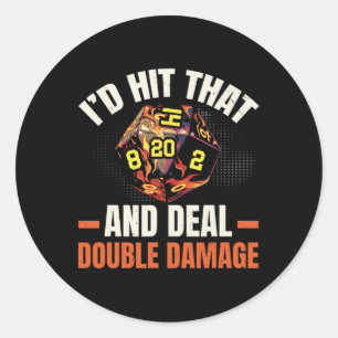 Rpg Gaming Role Playing D20 Tabletop Games Funny R Classic Round Sticker