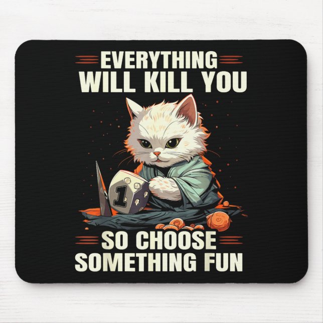 Rpg Gaming Role Playing D20 Tabletop Games Funny R Mouse Pad (Front)