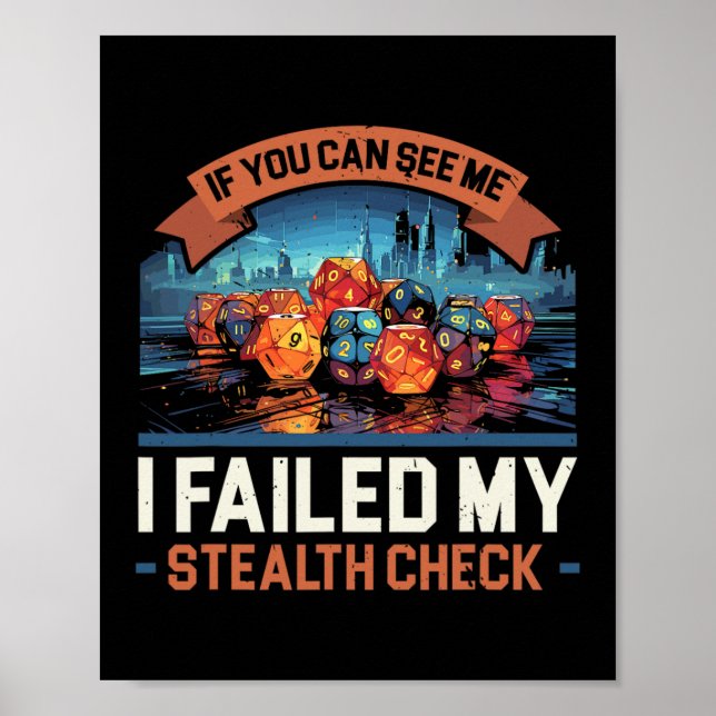 Rpg Gaming Role Playing D20 Tabletop Games Funny R Poster (Front)