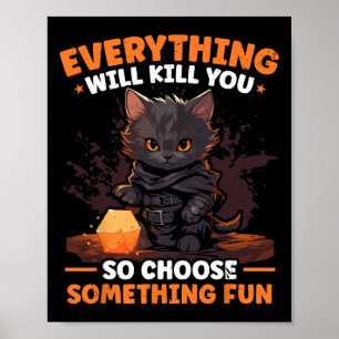 Rpg Gaming Role Playing D20 Tabletop Games Funny R Poster