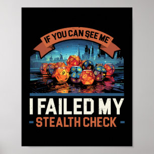 Rpg Gaming Role Playing D20 Tabletop Games Funny R Poster