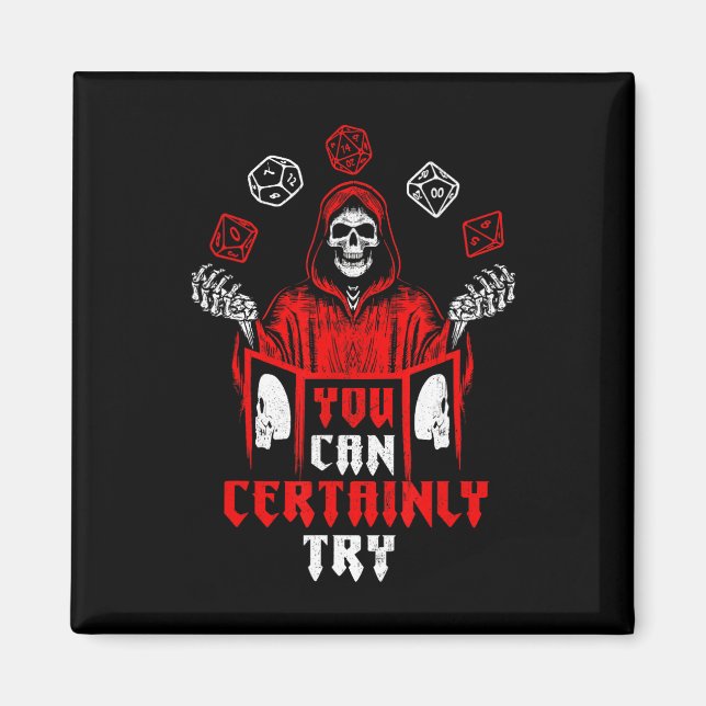 Rpg Gaming Skeleton You Can Certainly Try Gamer Pl Magnet (Front)