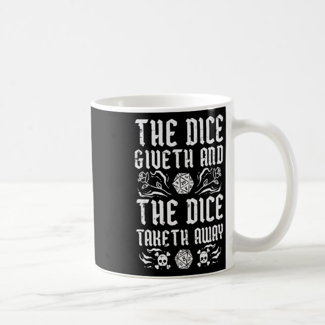 Rpg Giveth Taketh Funny Gamer Men Boys Kids  Coffee Mug (Right)