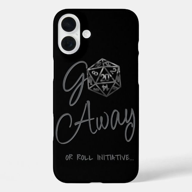RPG Go Away | Fantasy Retro Tabletop Gamer Dice Case-Mate iPhone Case (Back)