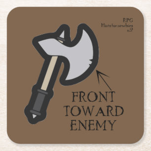 RPG Hint Square Paper Coaster
