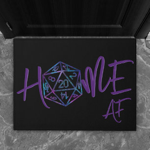RPG Home AF   Nebula Fantasy Tabletop Gamer Dice Doormat