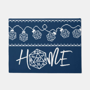 RPG Lights Blue   Fantasy Tabletop Gamer Dice Doormat