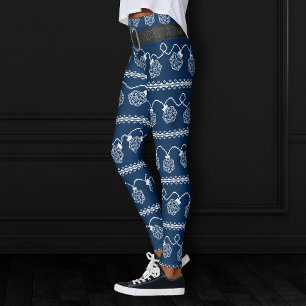 RPG Lights Blue   Fantasy Tabletop Gamer Dice Leggings