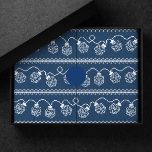 RPG Lights Blue   Fantasy Tabletop Gamer Dice Tissue Paper