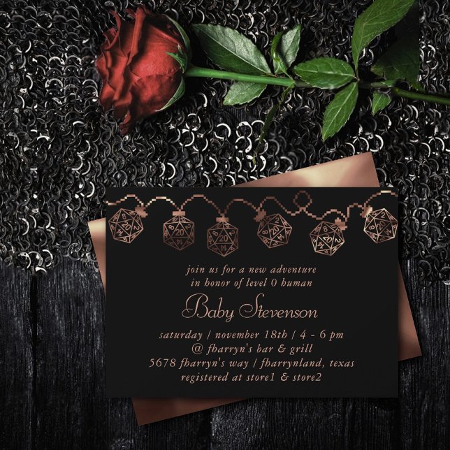 RPG Lights | Copper Tabletop PnP Role Player Dice Invitation (Creator Uploaded)