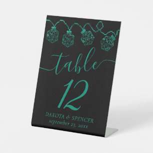 RPG Lights Emerald Fantasy Tabletop Gamer Dice Pedestal Sign