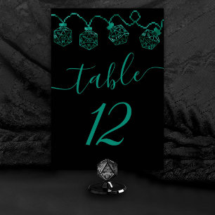 RPG Lights Emerald Fantasy Tabletop Gamer Dice Table Number